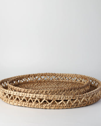 Rattan Oval Tray