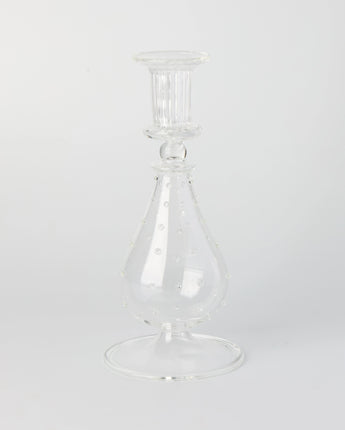 Saffi Glass Candlestick - Clear