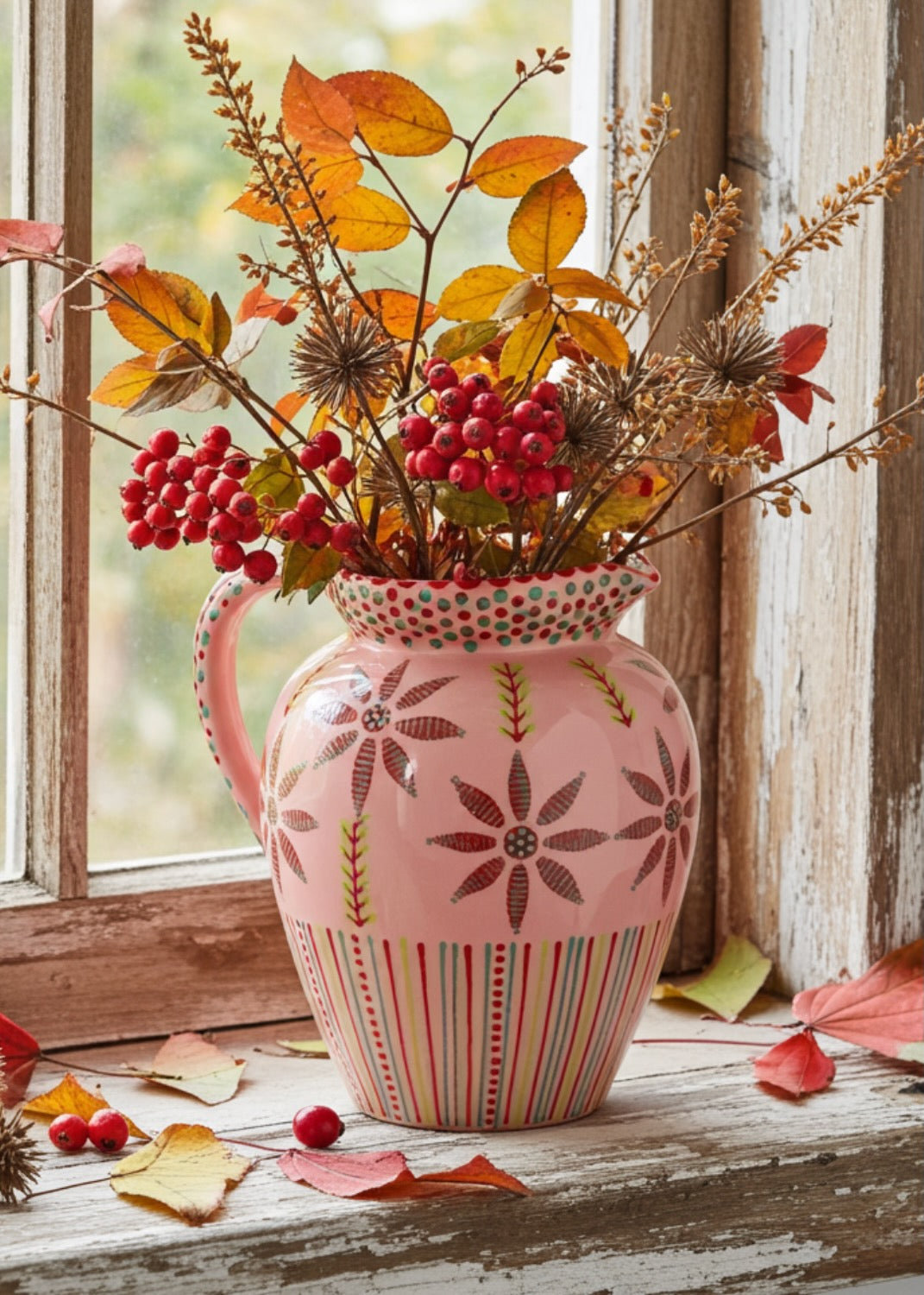 Water Jug - Pink and Red