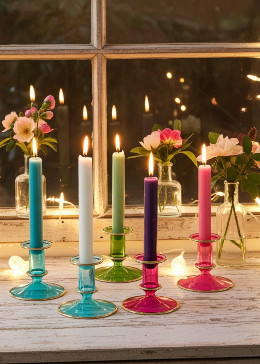 Salma Candlestick - Green