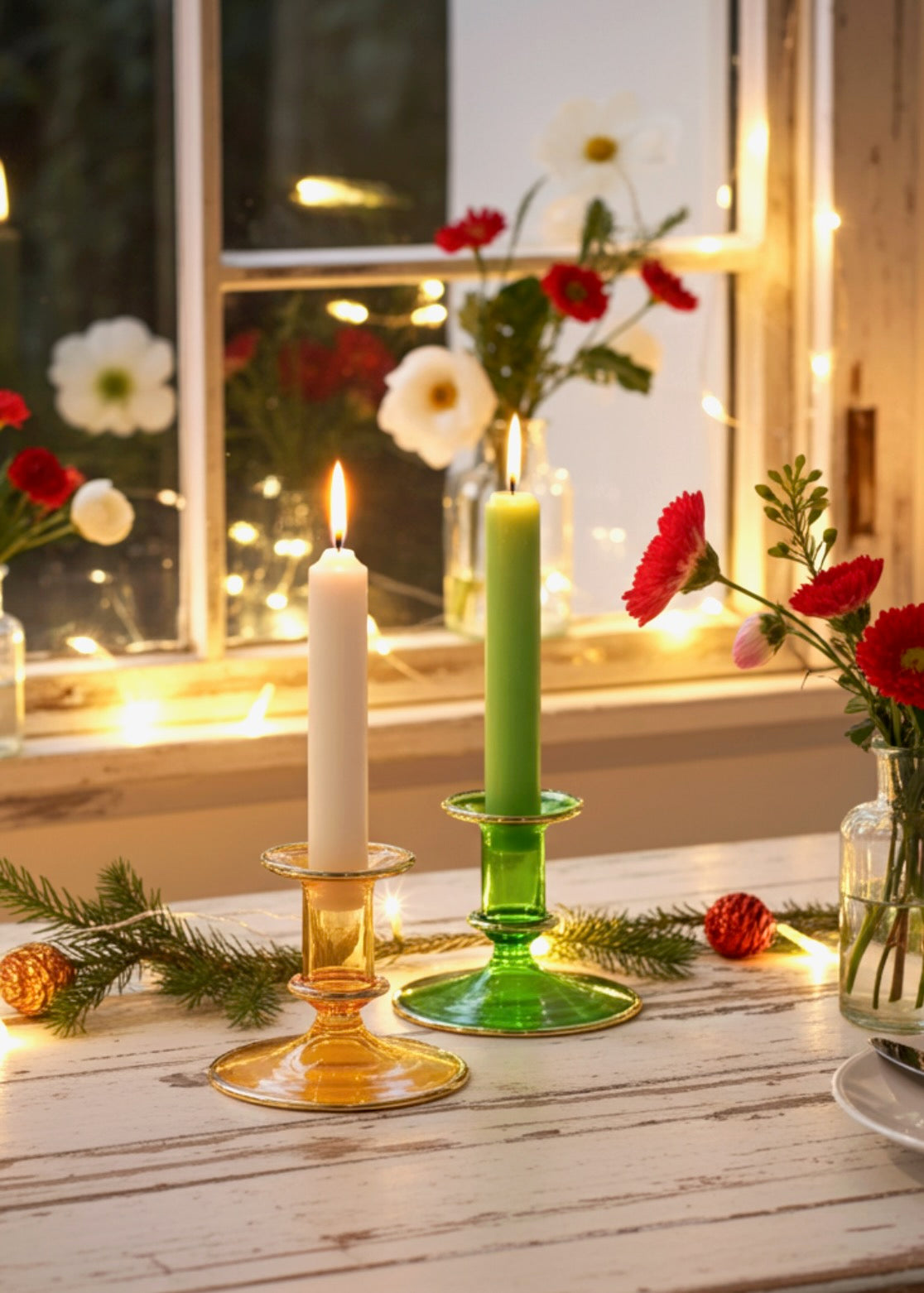 Salma Candlestick - Yellow