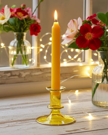 Salma Candlestick - Yellow