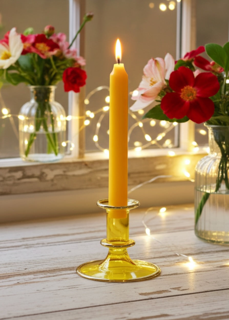 Salma Candlestick - Yellow