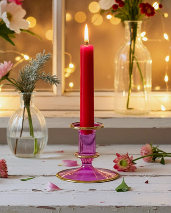 Salma Candlestick - Purple