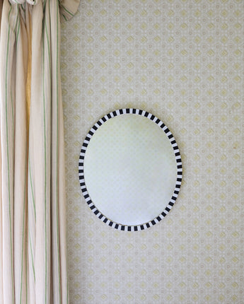 Stripe Oval Mirror