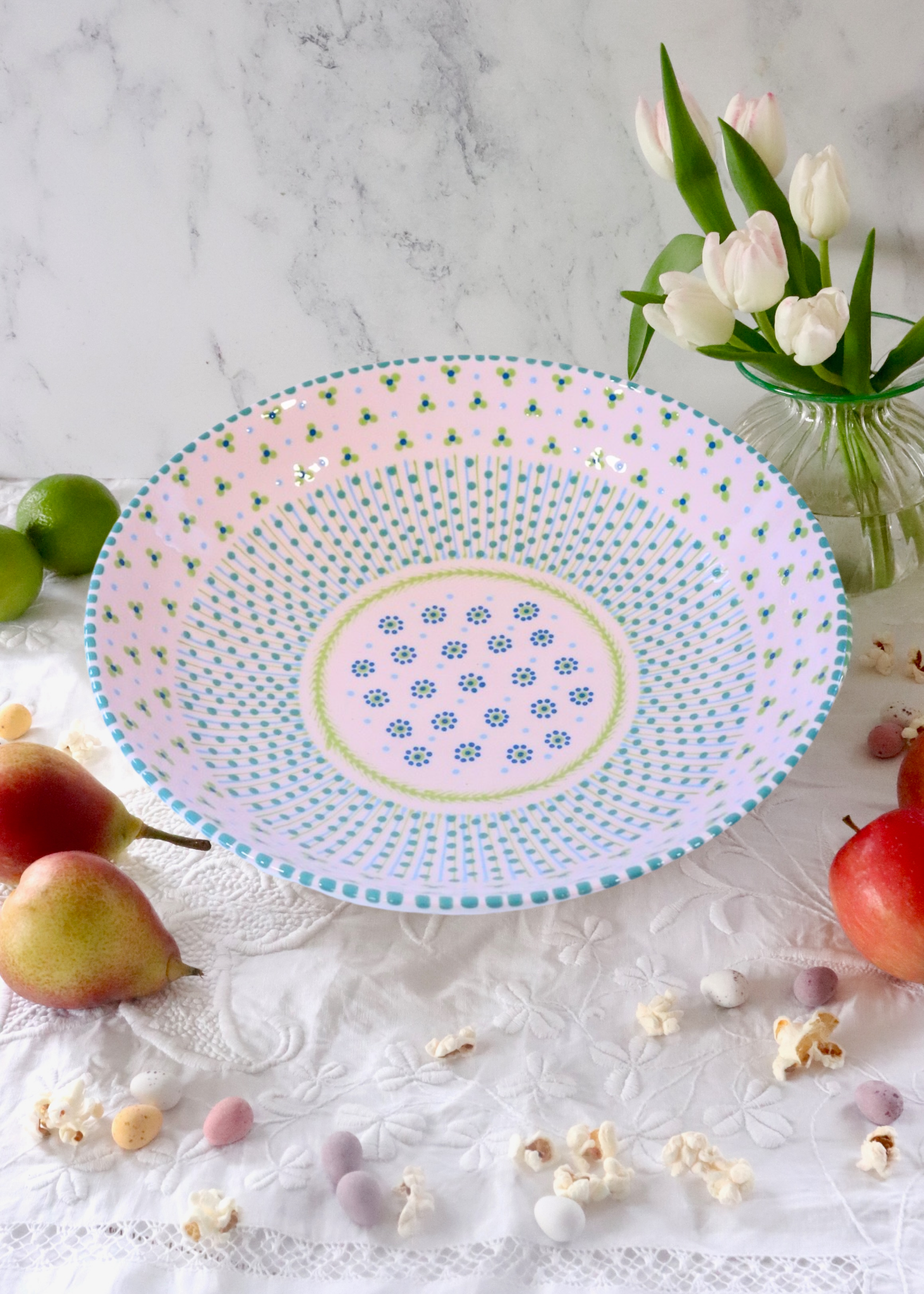 Olivia Fruit Bowl - Pink