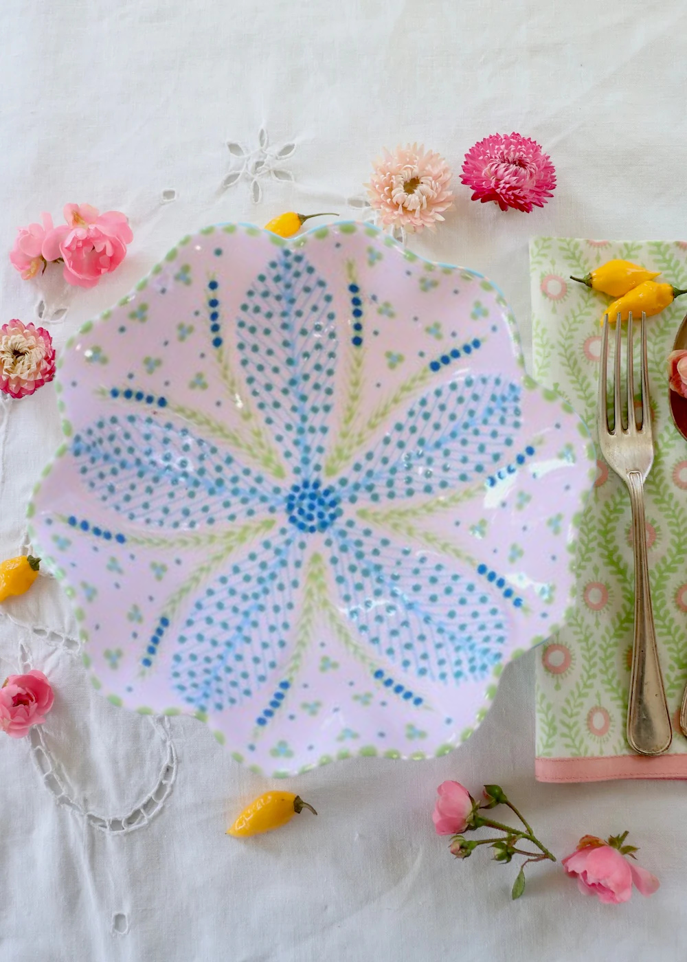 Pasta Bowl - Pink & Blue