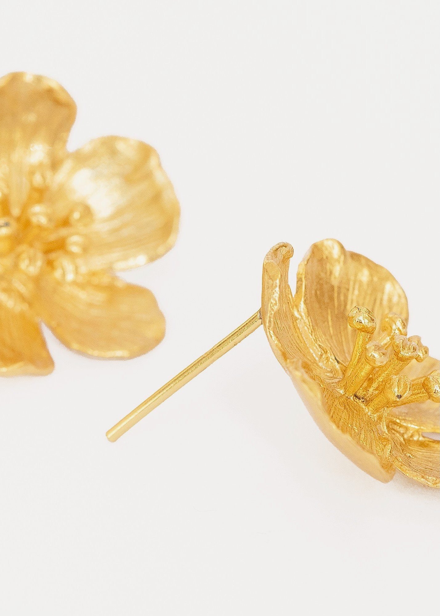 Buttercup Gold Flower Stud Earrings