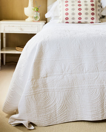 White Embroidered Quilt