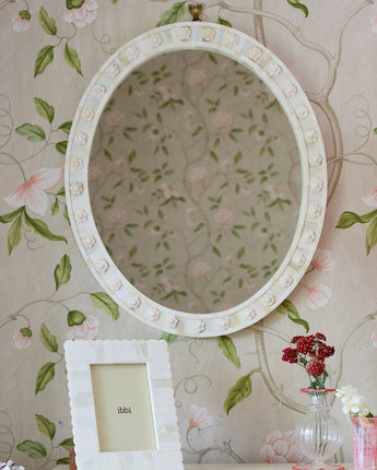 Flower Oval Mirror