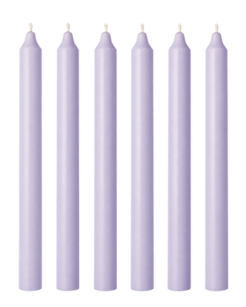 Set of 6 Straight Candles - Lilac