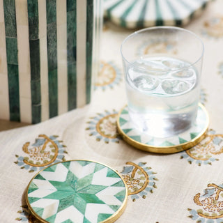 Set of 4 Star Coasters – Green #color_green