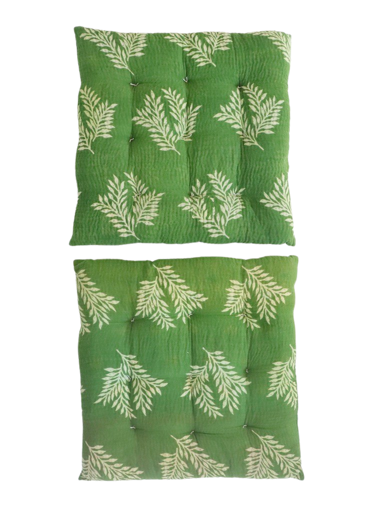 Pair Of Kantha Seat Pads - Pair No 318