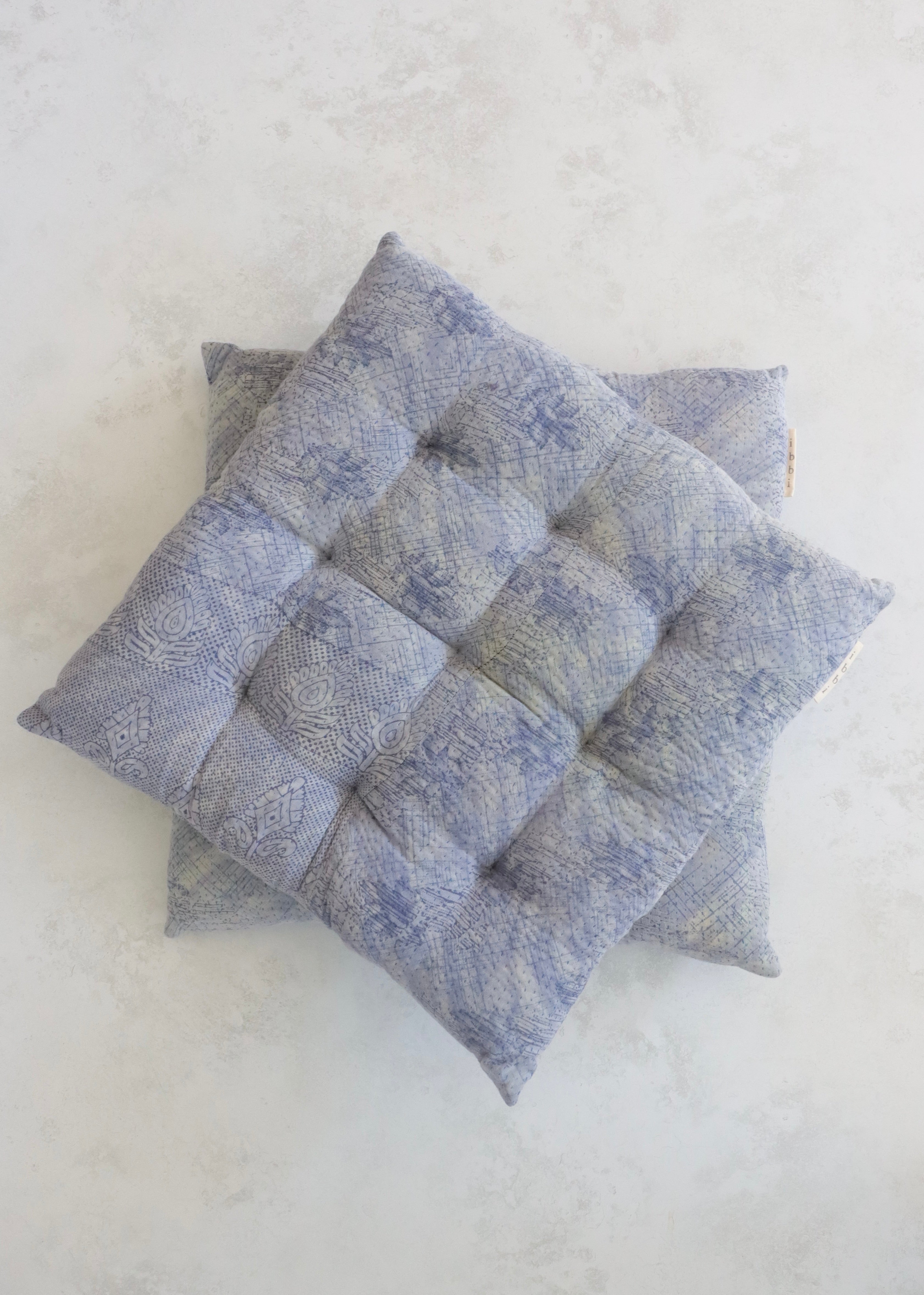 Pair Of Kantha Seat Pads- Pair No 303