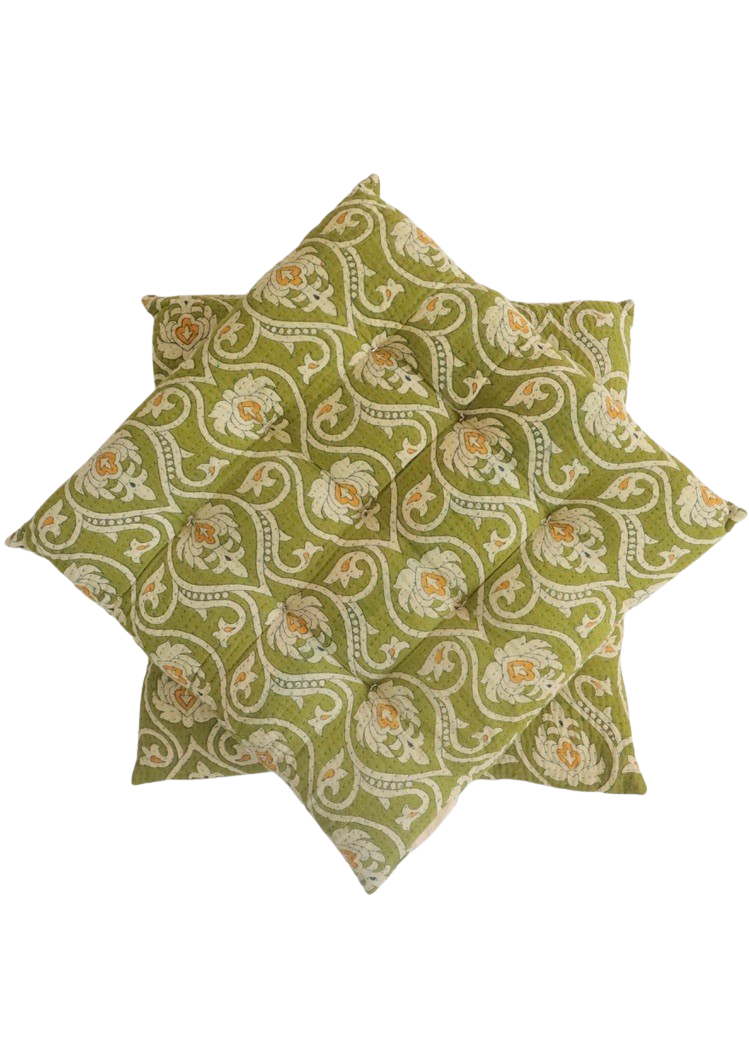 Pair Of Kantha Seat Pads - Pair No 324