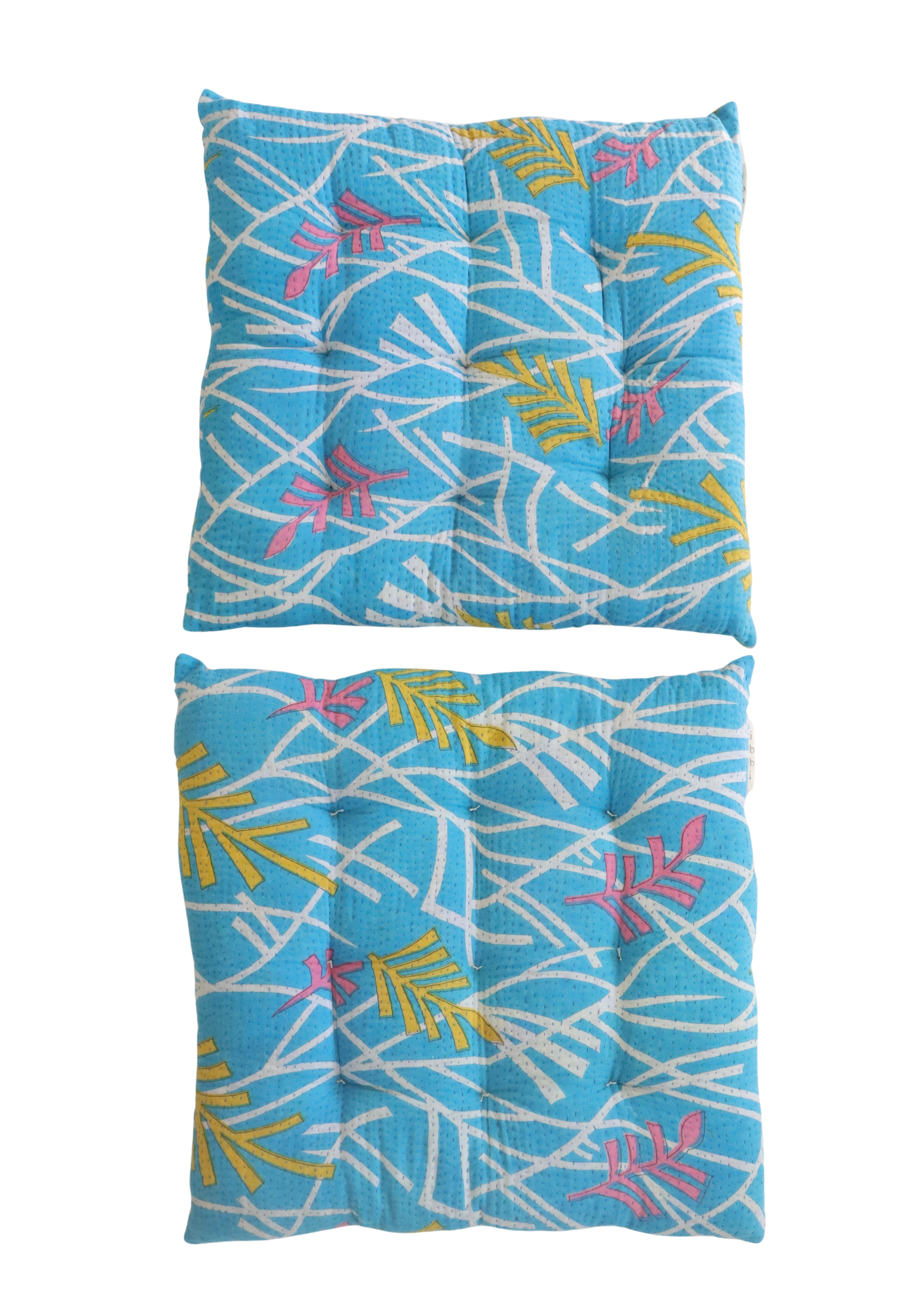 Pair Of Kantha Seat Pads- Pair No 305