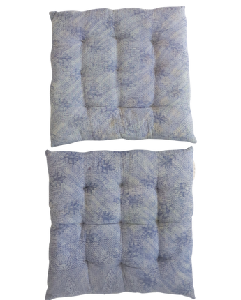 Pair Of Kantha Seat Pads- Pair No 303