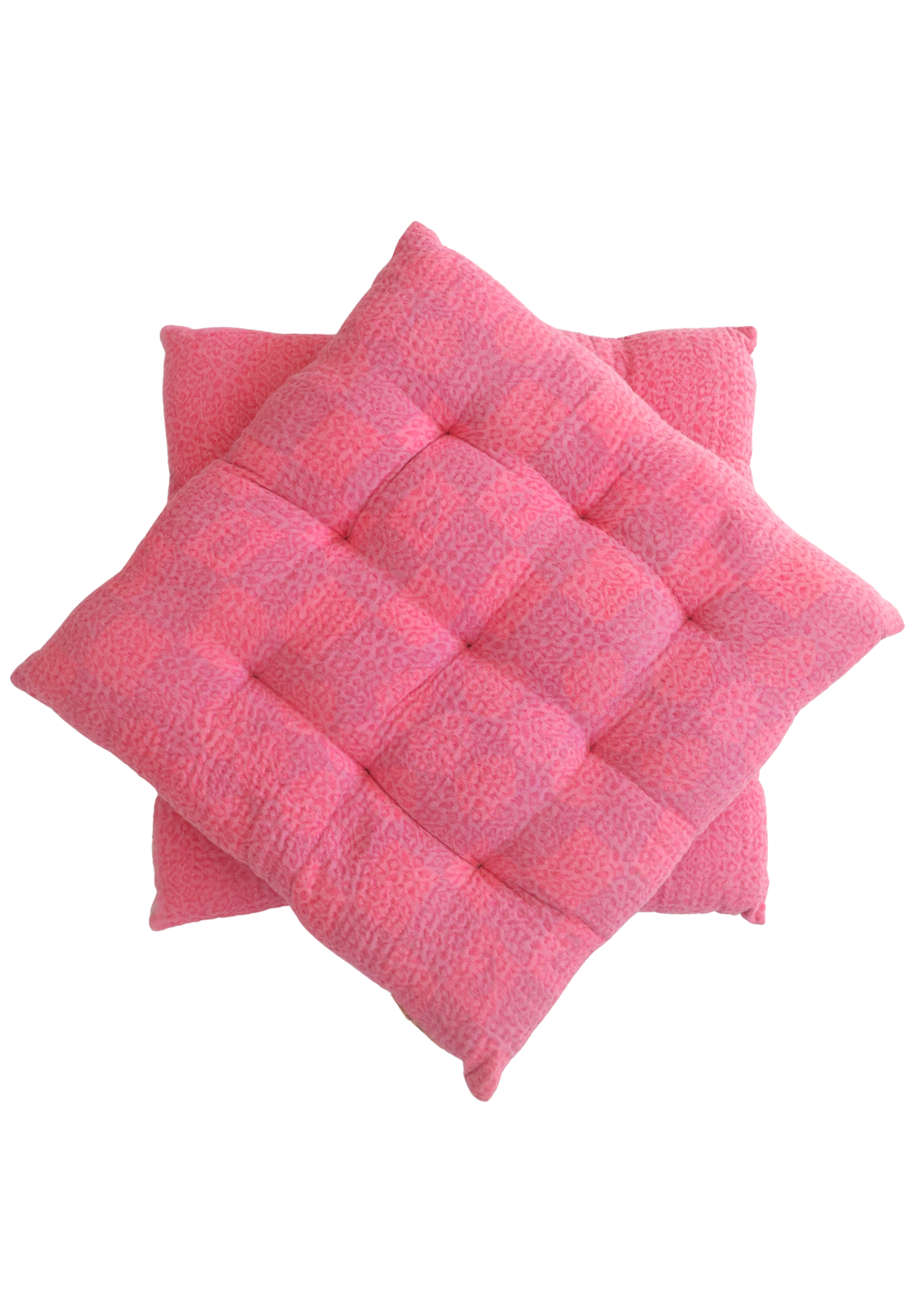 Pair Of Kantha Seat Pads- Pair No 302