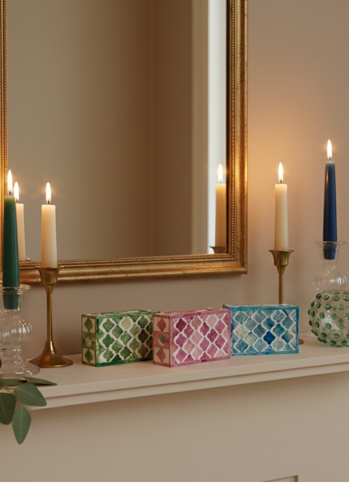 Large Matchbox Holder - Blue