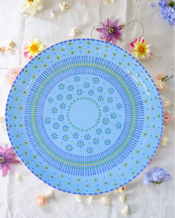 Round Serving Platter - Pale Blue 2