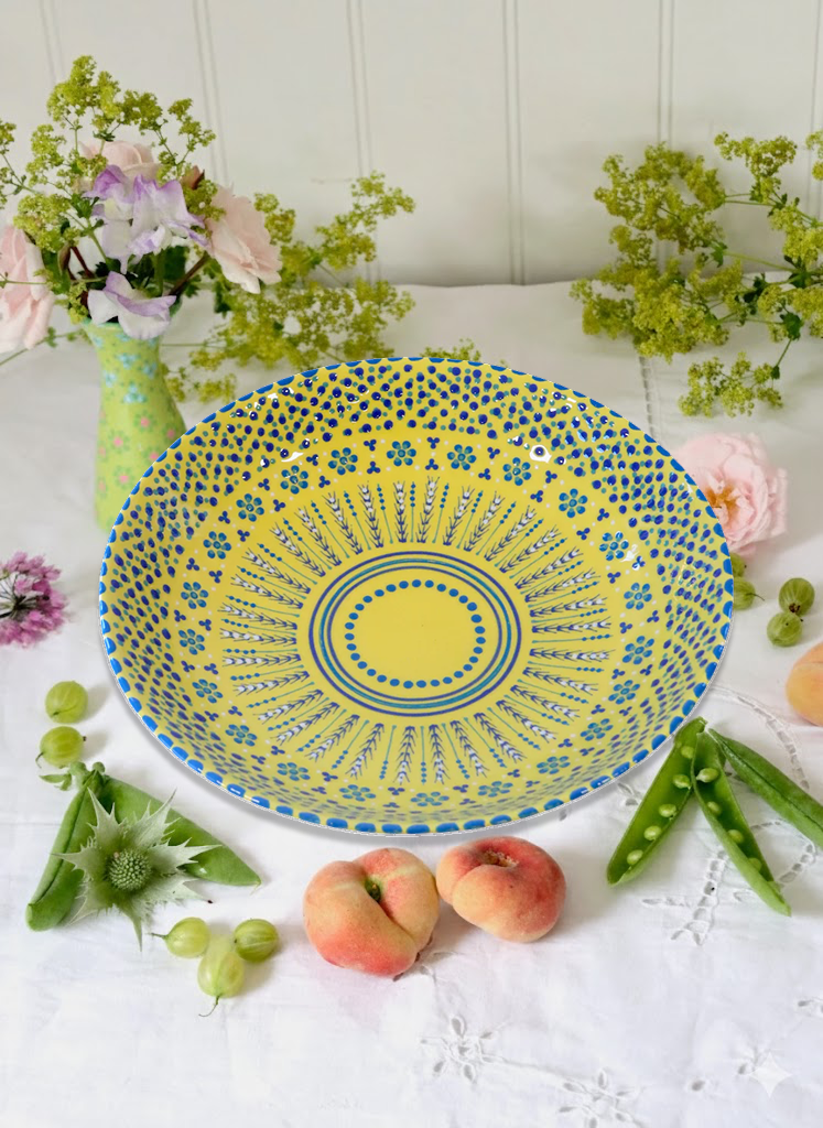 Olivia Fruit Bowl - Yellow