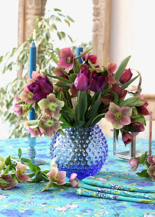 Hobnail Vase Blue