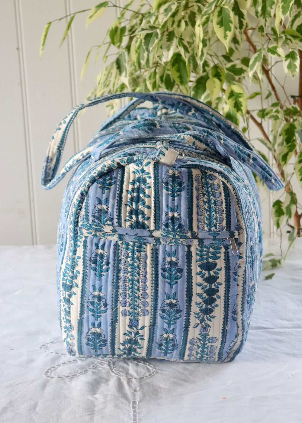 Weekend bag -  Trellis Blue