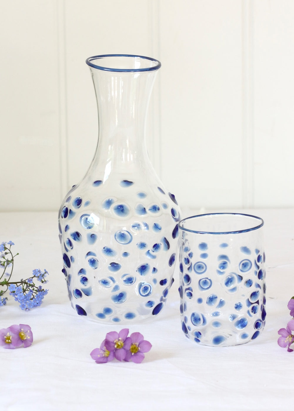 Carafe & Glass Set - Sea Glass Blue