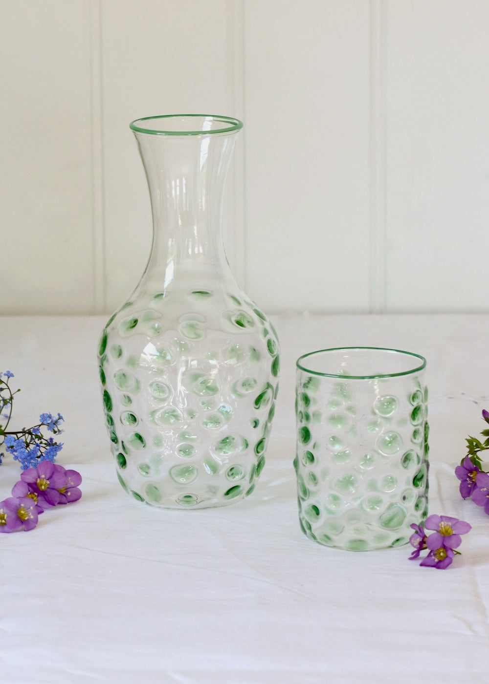 Carafe & Glass Set - Sea Glass Green