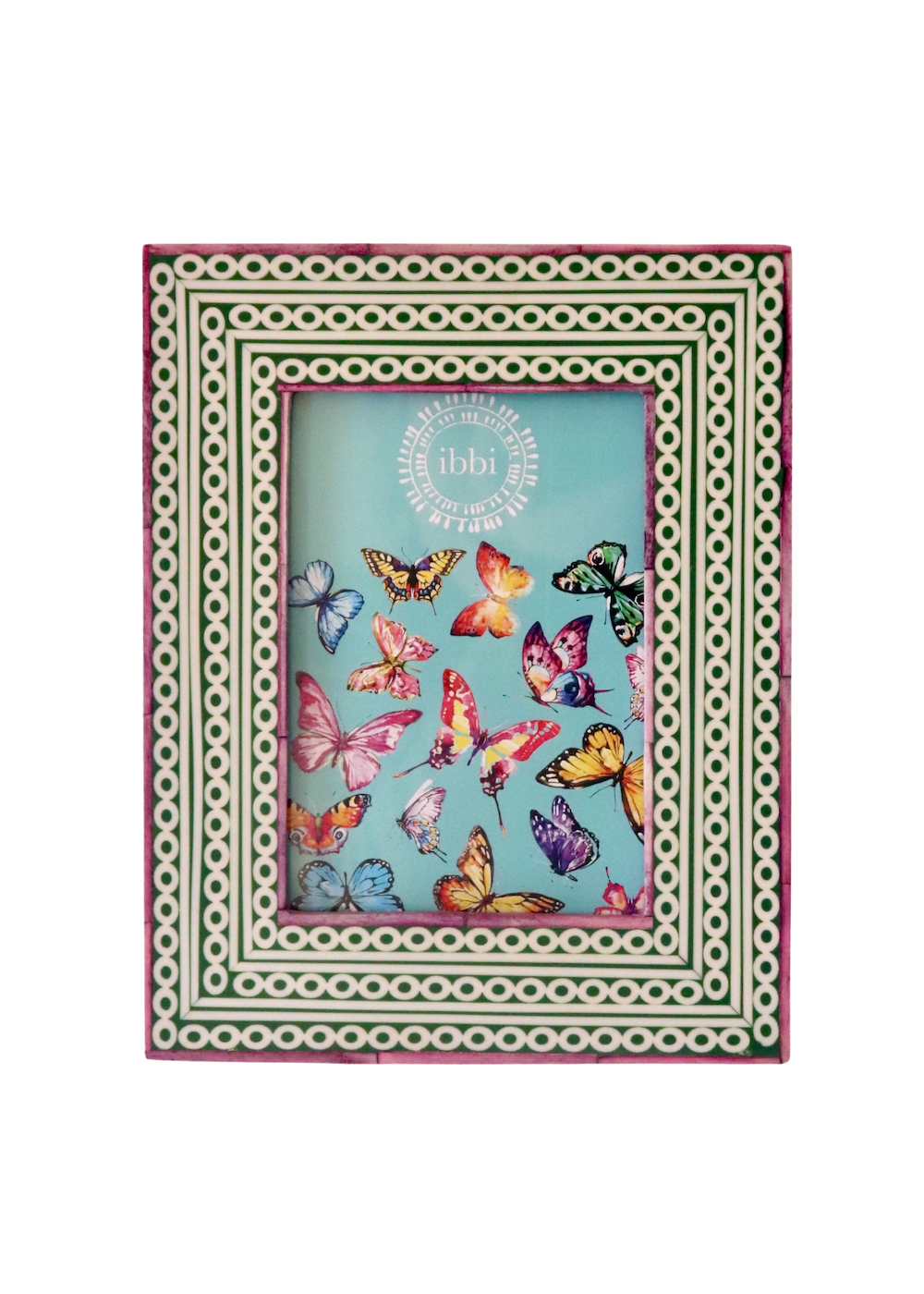 Photo Frame - Purple & Green Circles