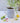 Painted Water Jug - White & Blue
