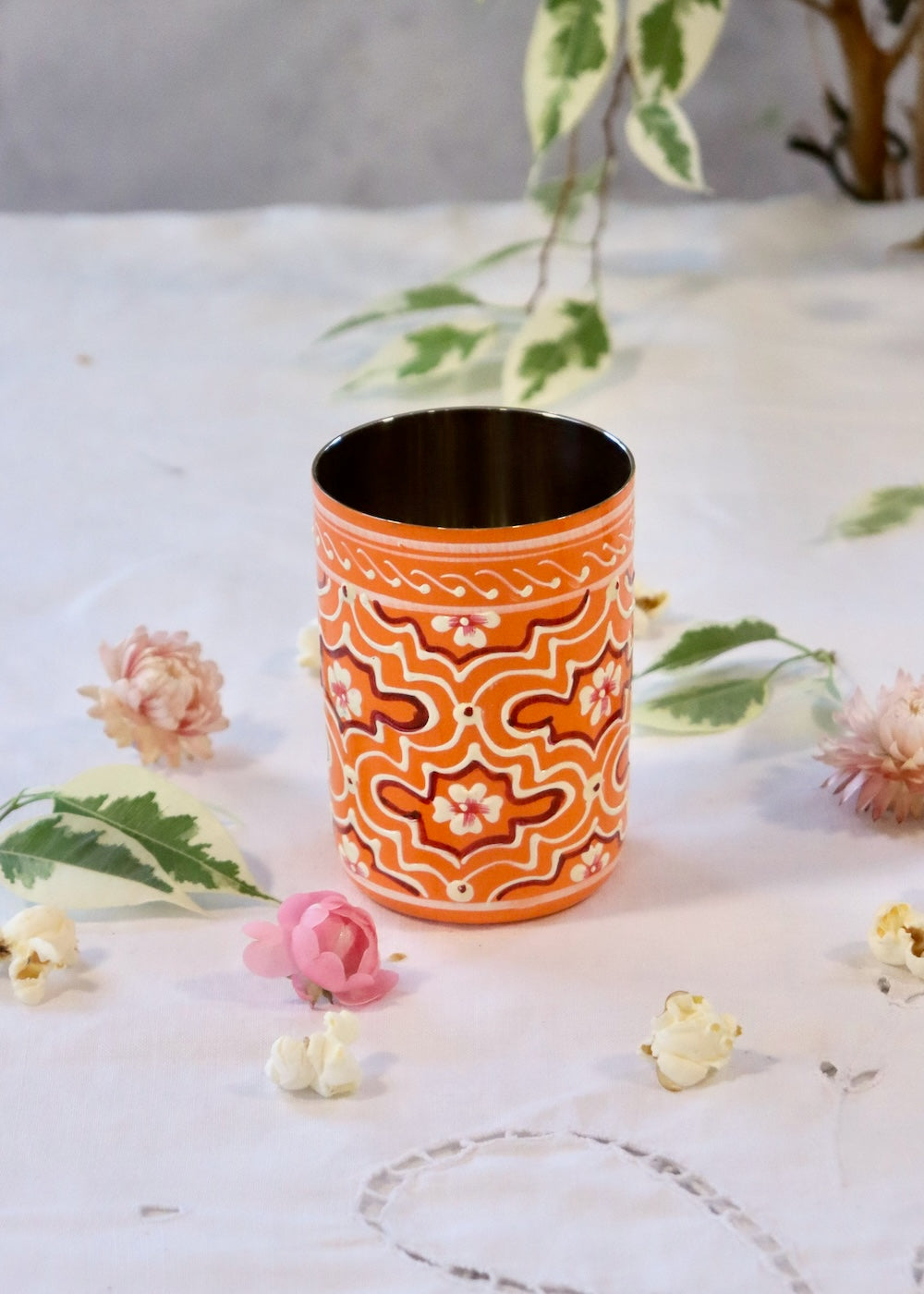 Brush Pot - Retro Orange