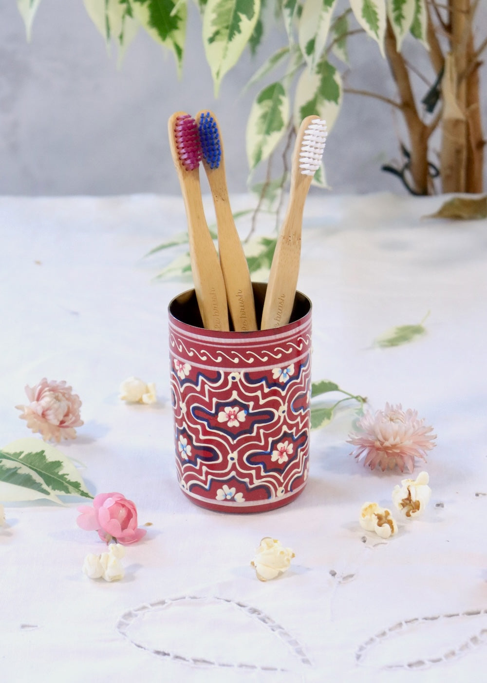 Brush Pot - Claret