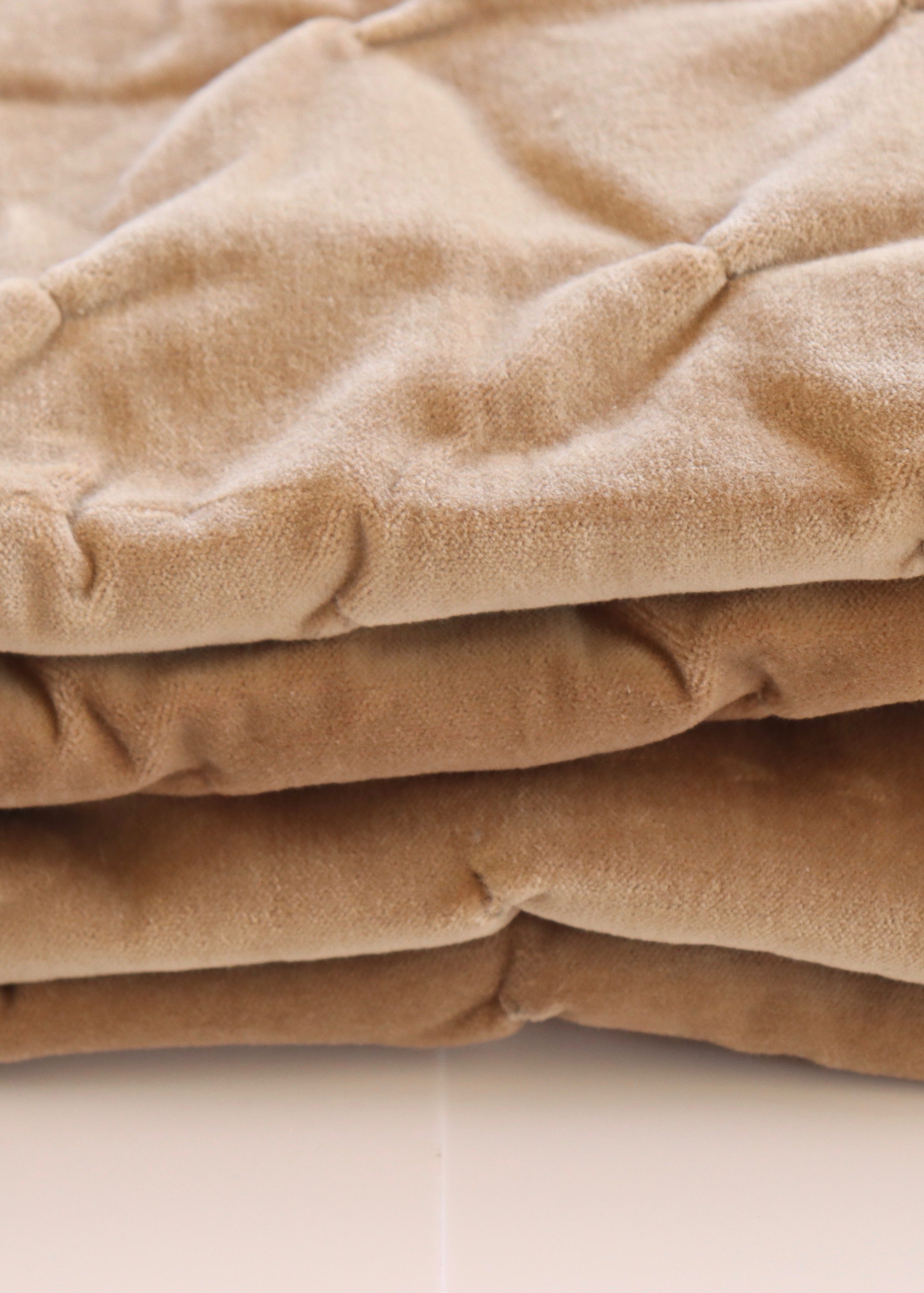 Velvet Bed Throw - Taupe