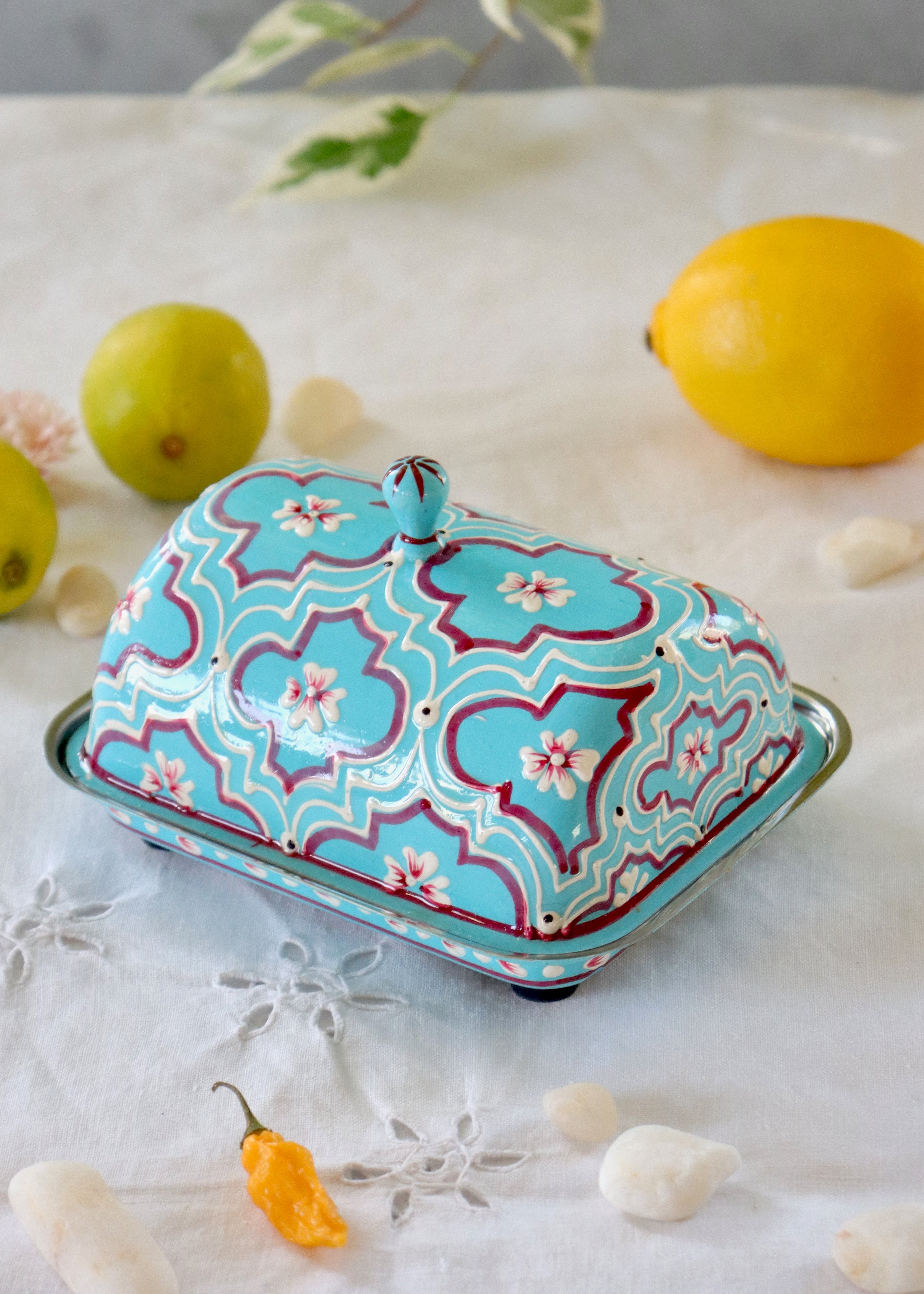 Butter Dish Turquoise