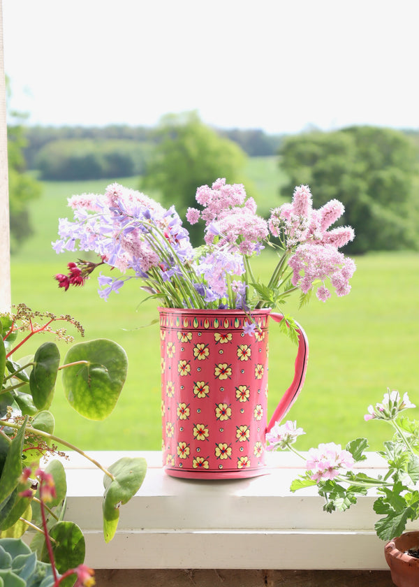 Painted Water Pitcher - Pink