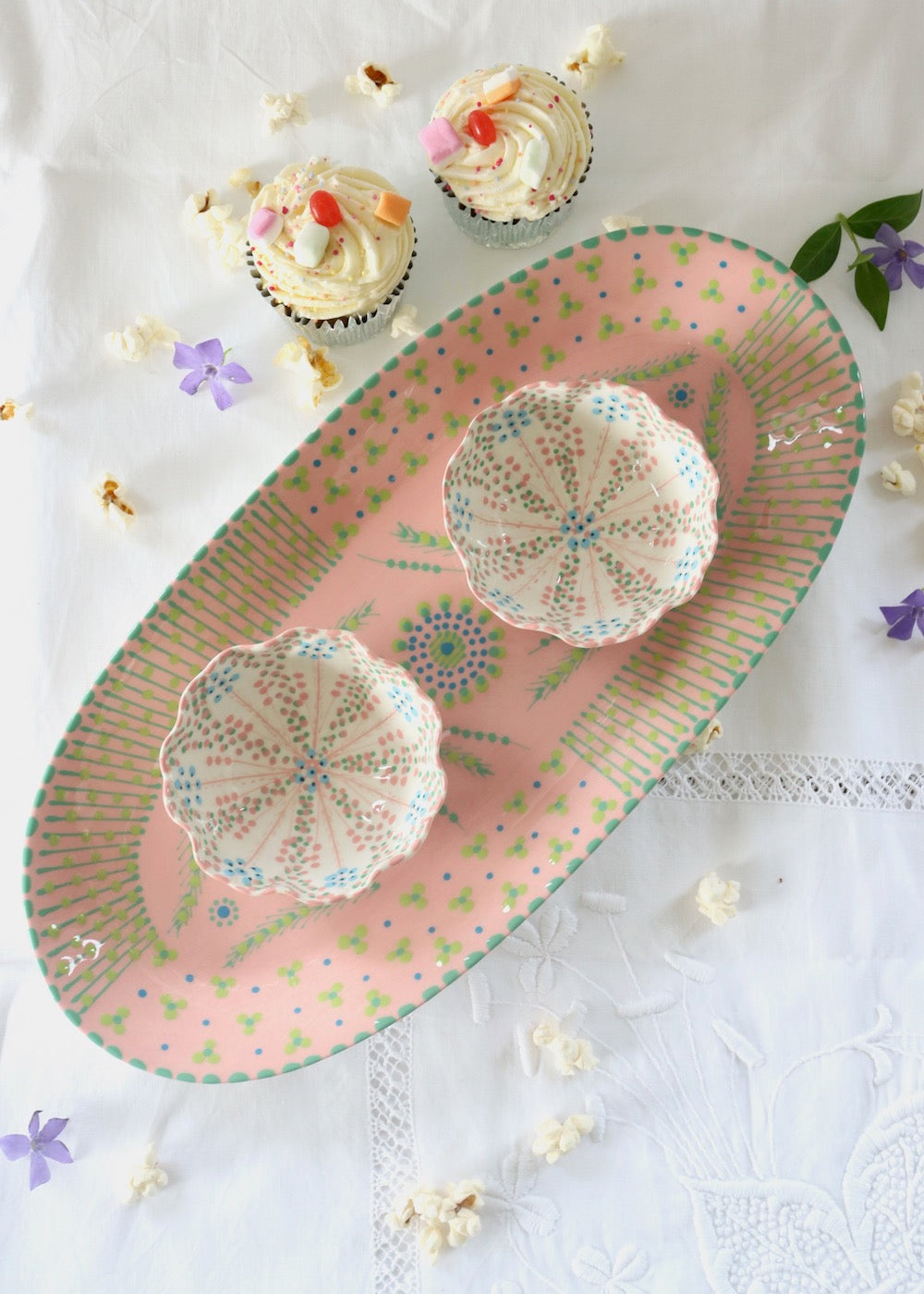 Margo Platter & Ramekin Set - Pinks