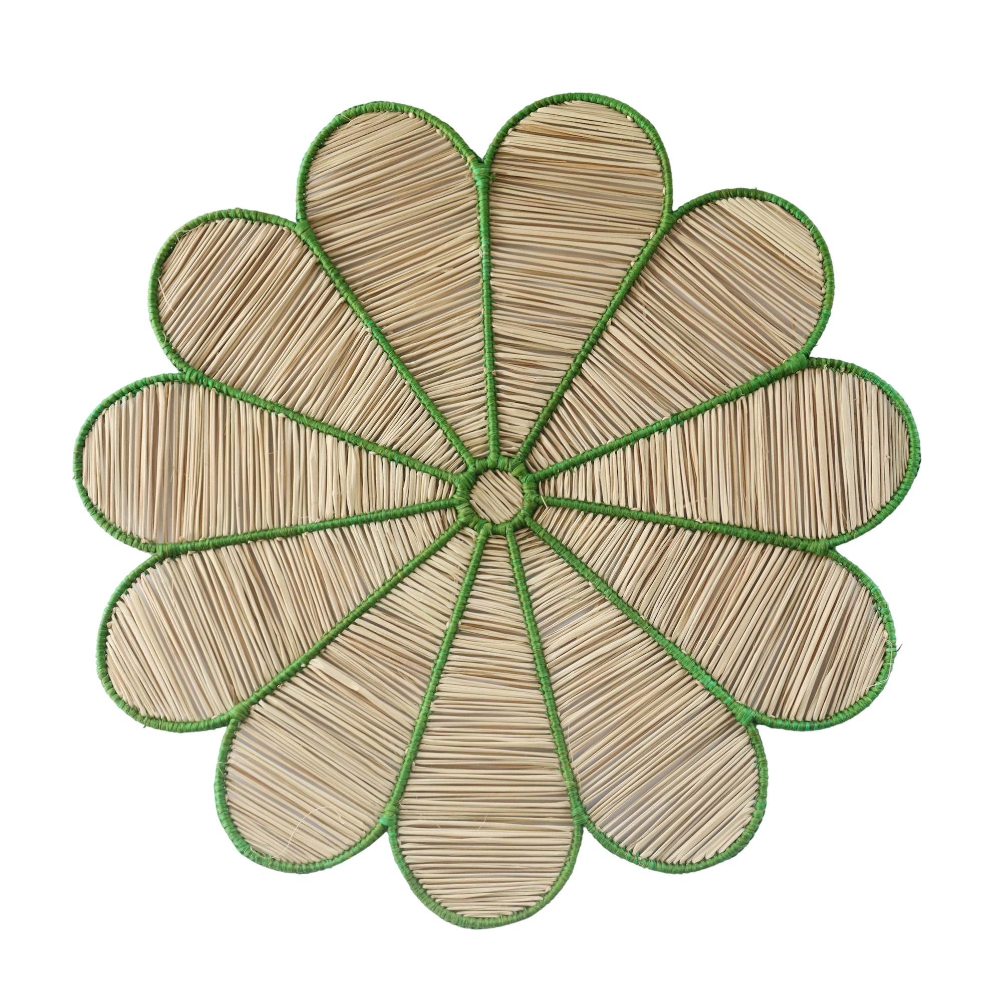 Placemat - Petals Bright Green