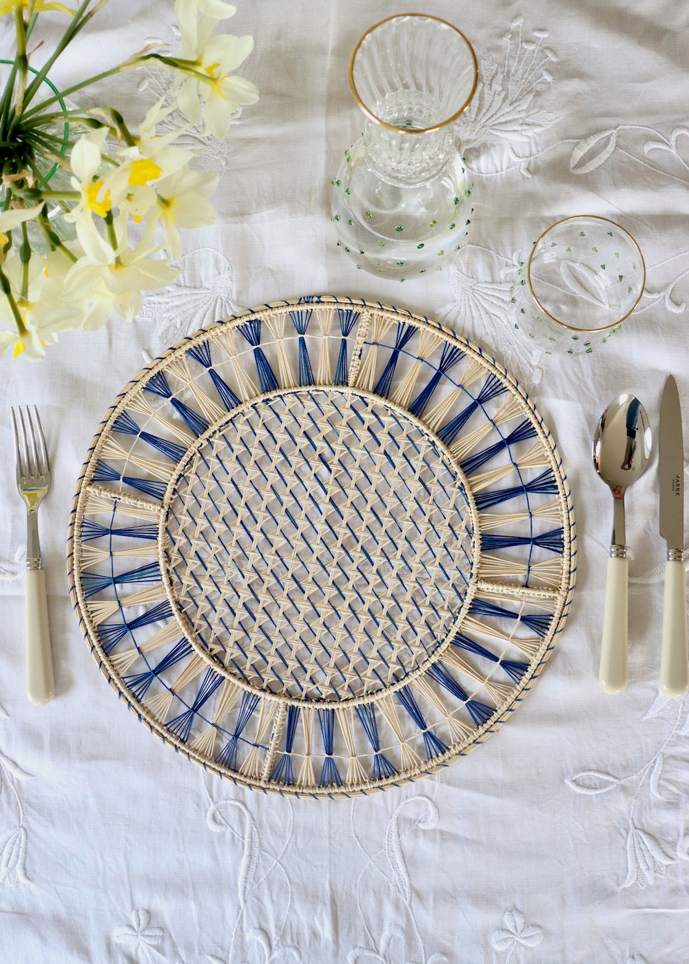 Placemat - Striped Blue
