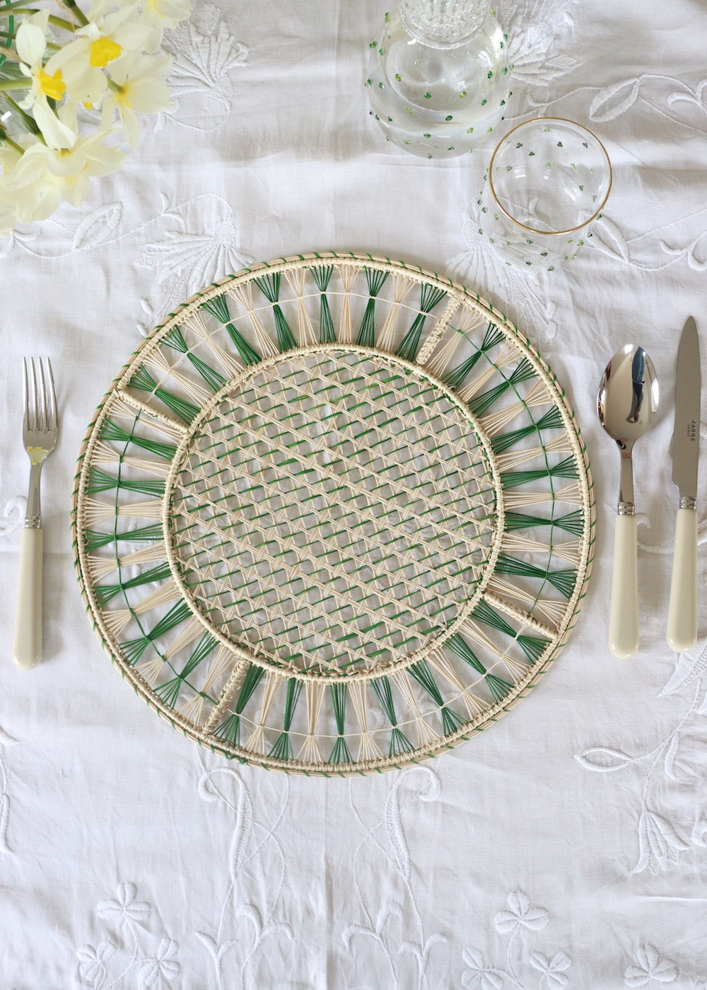 Placemat - Striped Green