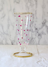 Tall Glass Vase - Dotty Pink & Hot Pink
