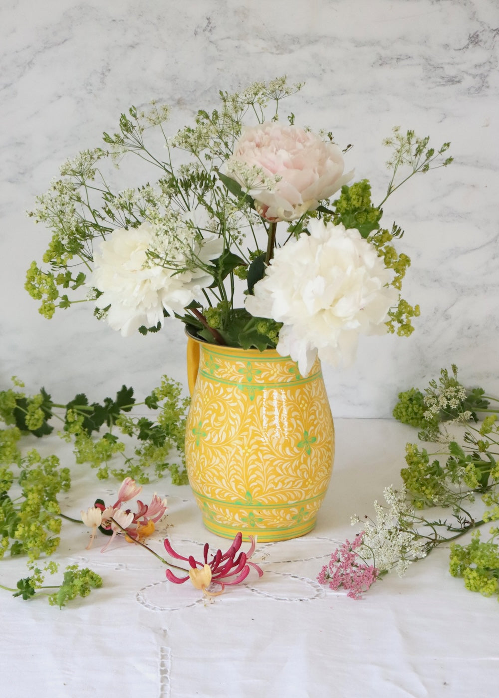 Painted Water Jug- Yellow