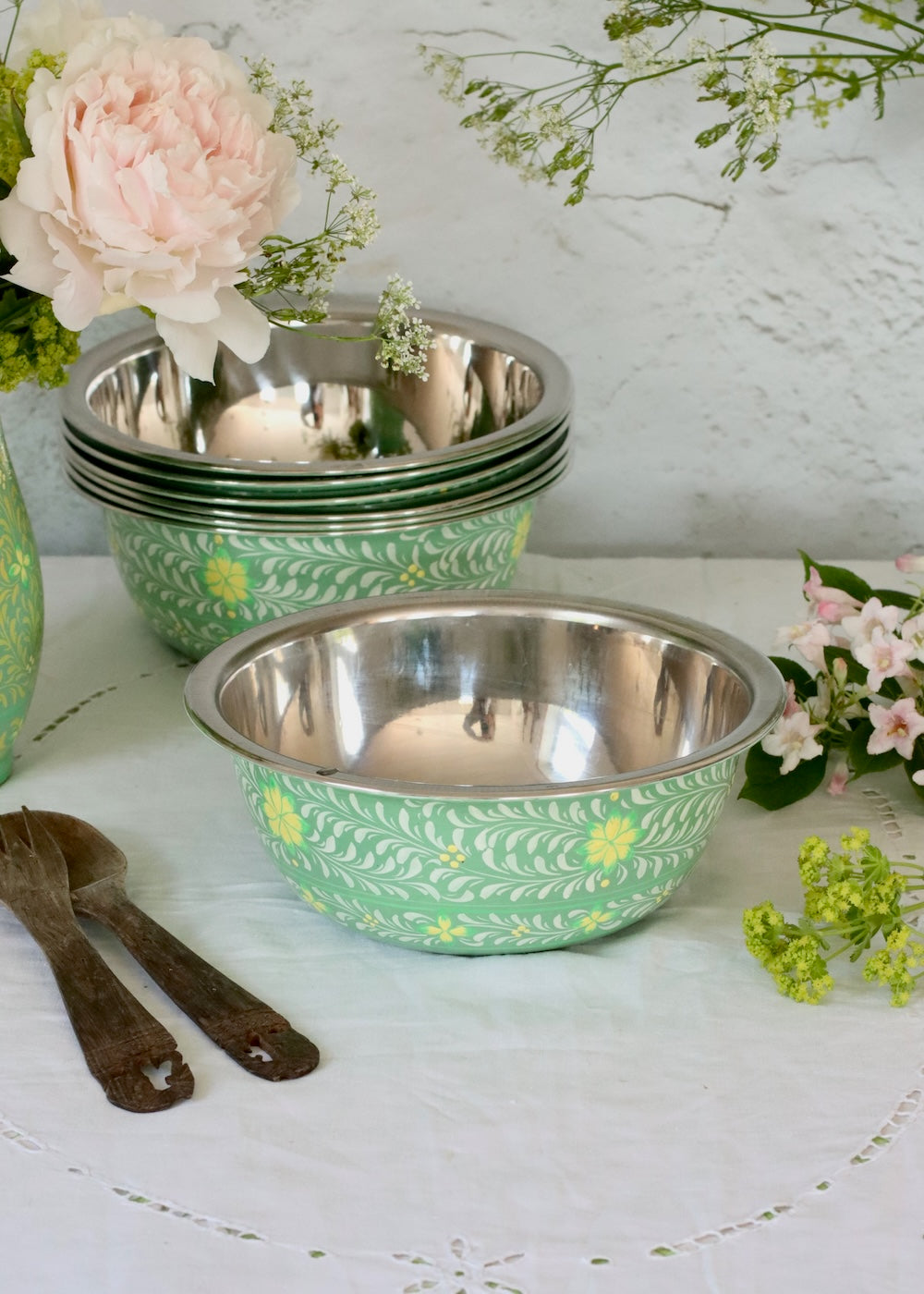 Mixing Bowl- Green Leaf