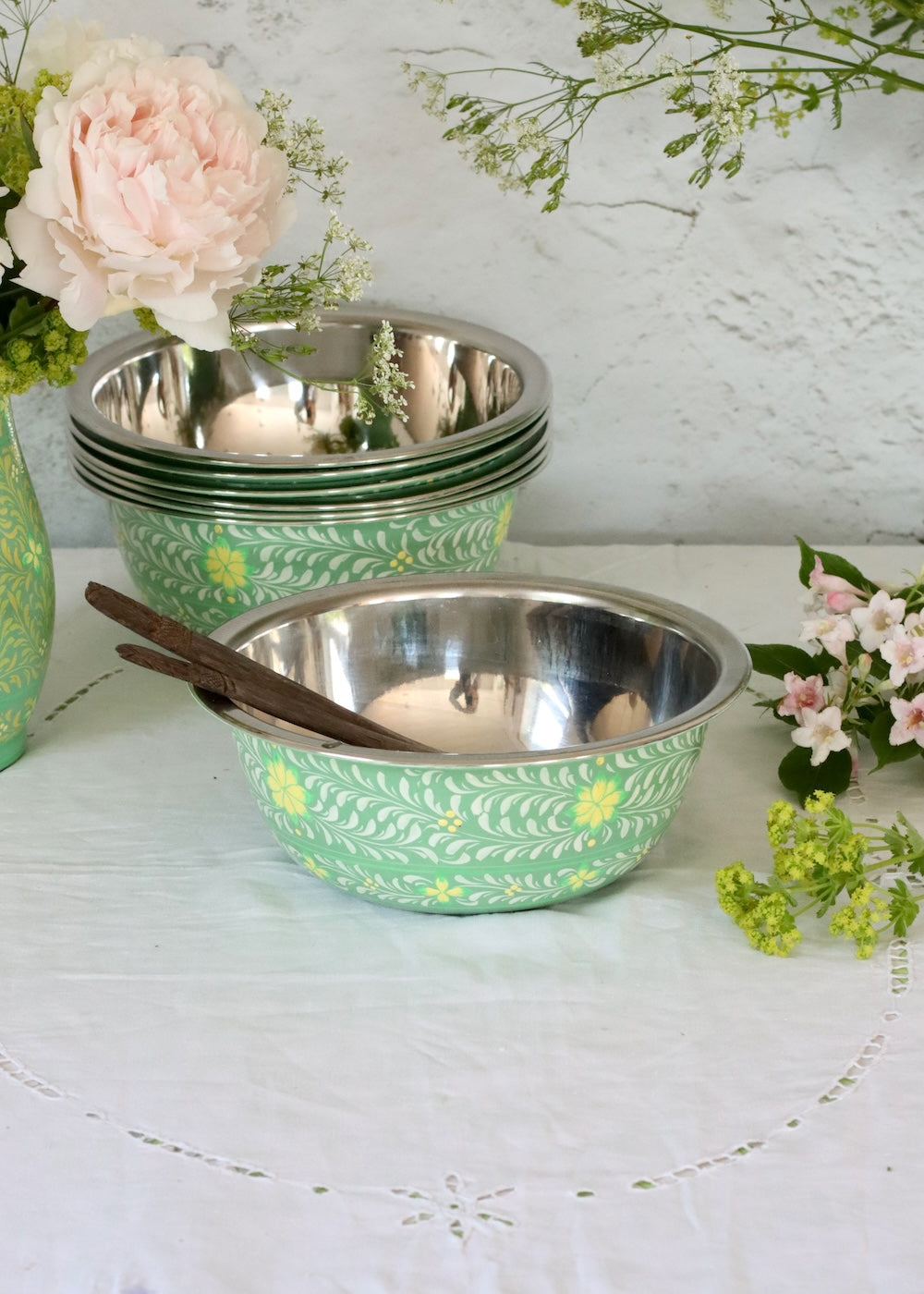 Mixing Bowl- Green Leaf