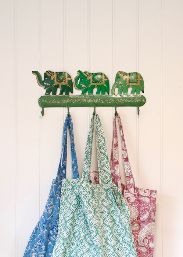 Three Elephant Hook - Green