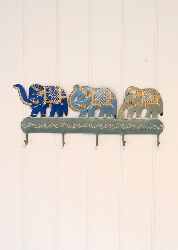 Three Elephant Hook - Blue
