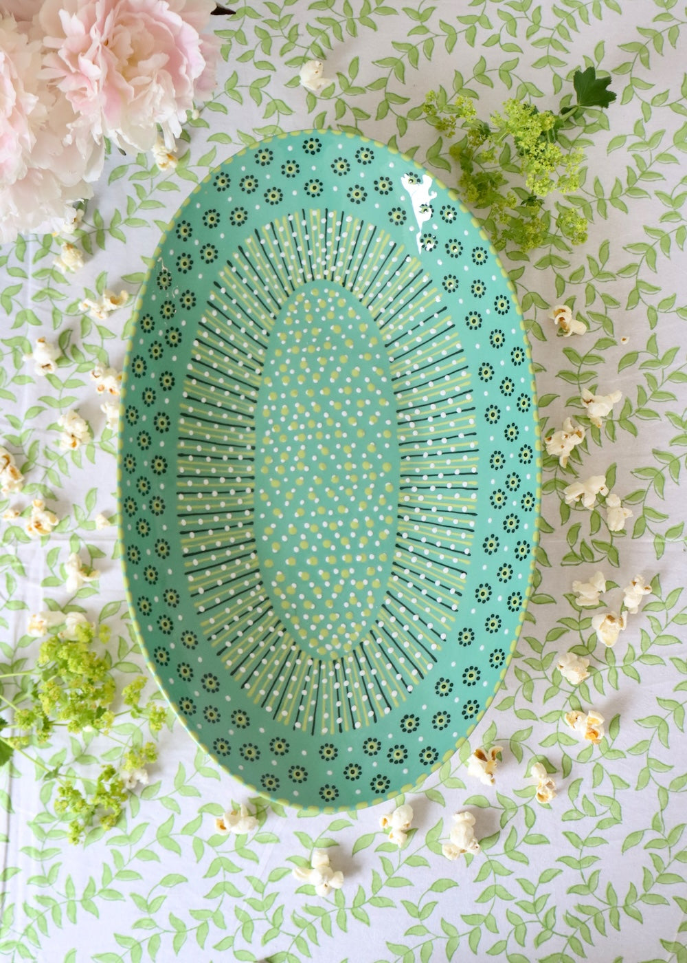Oval Serving Bowls Teal 2