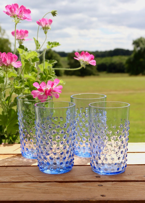 Hobnail Tumbler Light Blue- Set of 4