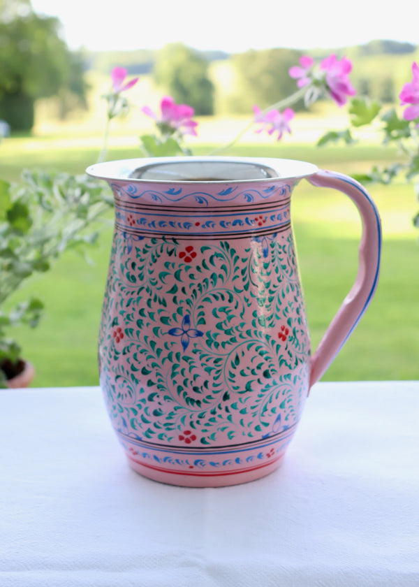 Painted Water Jug - Pink