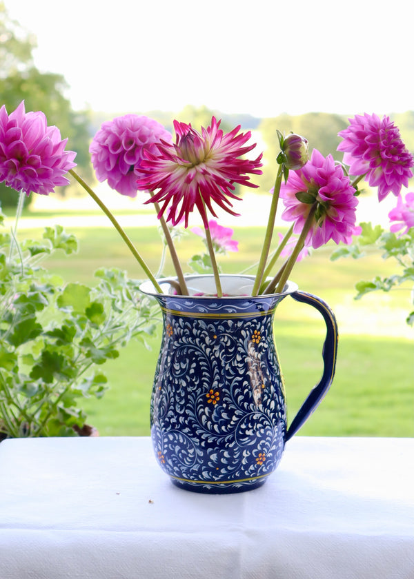 Painted Water Jug - Blue